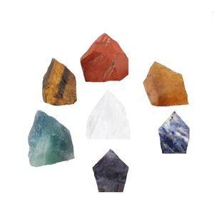Haute qualité 7 chakra pierre Point Cut Base Crystal Point guérison beauté naturelle est un maître de décoration parfait pour la maison ou le bureau - Product Image 3