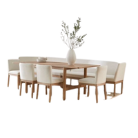 Ensemble de table à manger design luxueux et élégant pour restaurant et meubles de salle à manger ensemble de salle à manger avec de nombreuses chaises