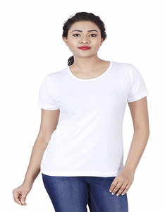 Camisetas de cuello redondo para mujer, ropa de moda de alta calidad, 100% algodón/poliéster, impresión personalizada, Logo bordado, informal, venta al por mayor, Verano - Product Image 2