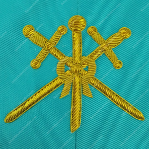 MASONIC REGALIA BLUE LODGE ASSR CEREMONIA OFICIAL COLLAR FREEMASON COLLAR BORDADO A MANO COLLAR - Product Image 2