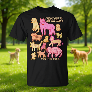 Maglietta da Donna con Stampa 'Shout Out to All Dogs for Pups', Abbigliamento Promozionale - Product Image 2