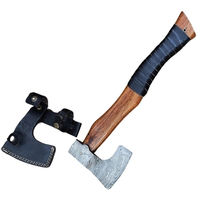 High Quality Custom Outdoor Camping <b>Axe</b> Handmade Damascus Steel Hatchet with Wood <b>Handle</b> Industrial Grade Product - Product Image 2