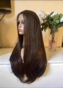 Perruque en dentelle complète de cheveux vierges de haute qualité, nouée à la main, 100% cheveux humains, fournisseurs de cheveux vierges en gros, lisse, transparente, dentelle complète HD - Product Image 3