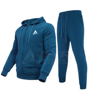 Chándal de invierno informal para hombre de último diseño con capucha de manga larga y característica transpirable 100% algodón negro Color liso - Product Image 1