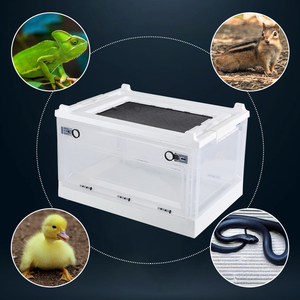 Other Pet Plastic Cages Houses <strong>Stackable</strong> Box Breeding <strong>Reptiles</strong> Front Opening <strong>Enclosure</strong> 51*36*30cm - Product Image 1