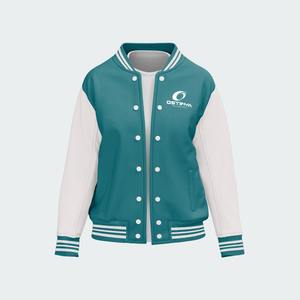 Veste d'hiver chaude pour homme avec couleur unie et manches longues Broderie personnalisée Varsity Letterman Vente en gros Manteau uni teint - Product Image 2