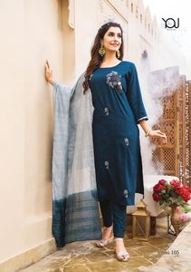 Robes de soirée de mariage en rayonne pour femmes, vente en gros, prix bon marché, haute qualité, Anarkali Kurta - Product Image 5