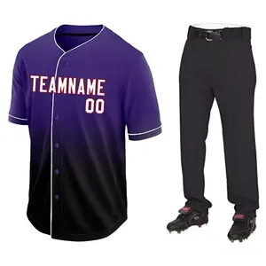 Uniformes de Béisbol Unisex Personalizables con Etiqueta Privada, Uniformes de Béisbol Sublimados de Talla Grande - Product Image 4