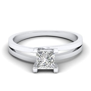Anillo de Compromiso Solitario de Plata de Ley 925 de Alta Calidad REYES, Corte Princesa, Moissanita de 0.75 Quilates, Precio de Fábrica al por Mayor - Product Image 5