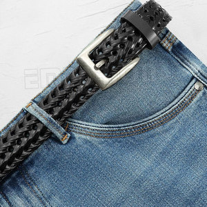 Cinturón de piel auténtica con hebilla de aleación ajustable para hombre y mujer, cinturón informal a la moda, gran oferta - Product Image 2