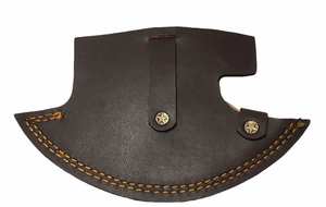 Cuchillo Ulu de acero de Damasco personalizado hecho a mano con mango de madera, Funda de cuero genuino, cuchillo de Chef de cocina inoxidable, OEM personalizable DIY - Product Image 6