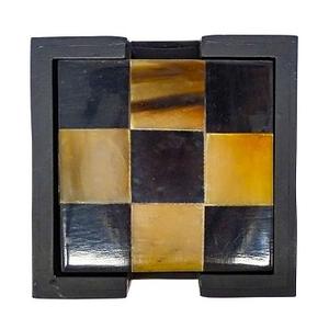 Sous-verres en corne au design élégant pour la maison et les restaurants, couleur corne naturelle et design moderne poli de qualité supérieure - Product Image 1