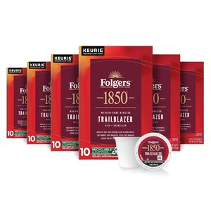 Café Folgers 1850 Trailblazer, Tueste Medio Oscuro, Cápsulas Keurig K-Cup, Cajas de 10 Unidades (Paquete de 6) - Product Image 6