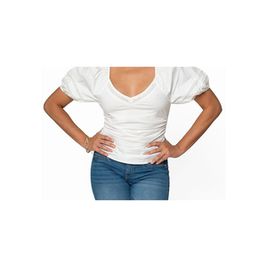 Maglia Elsa da Donna Leota con Maniche a Sbuffo in Maglia Solida, Colore Bianco, Taglia Piccola - Product Image 4