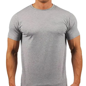High Quality 100% Polyester O Neck T <b>Shirt</b> for <b>Men</b> Breathable Fitness Gym Tops <b>Silk</b> Screen Printing Short Sleeves Slim Fit Blank - Product Image 4