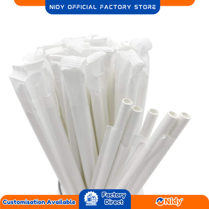 หลอดกระดาษย่อยสลายได้ Nidy |   หลอดดูดน้ำเกรดอาหารที่เป็นมิตรต่อสิ่งแวดล้อมสำหรับสมูทตี้ น้ำผลไม้ งานปาร์ตี้ ร้านกาแฟ และการใช้งานในชีวิตประจำวัน - Product Image 4