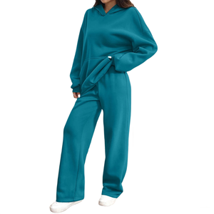 Nuevo Chándal Holgado de Moda para Mujer, Chándales Ligeros de Invierno, Hombros Caídos, Chándal Personalizado de Talla Grande - Product Image 4