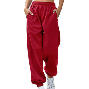 Pantalones Deportivos Casuales de Invierno para Mujer, Corte Recto, Transpirables, Ecológicos, 100% Algodón, Cintura Alta, Largos - Product Image 2