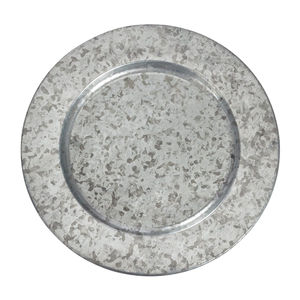 Assiette de service en métal argentée, plateau rond décoratif, décoration de table à manger, plat pour les fêtes et les événements, prix abordable - Product Image 3