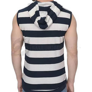 Top Quality Men Active Wear <b>Sleeveless</b> <b>Hoodies</b> Cotton/Polyester Front Hand Pockets <b>Hoodies</b> With Customizable Fabric - Product Image 3