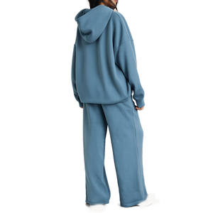 Conjunto de Sudadera con Capucha y Pantalones Holgados para Mujer, Felpa de Algodón, Ropa Urbana, Fabricación de Ropa al por Mayor OEM ODM - Product Image 2