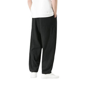 Pantalons et pantalons décontractés pour hommes en lin/coton respirants, anti-froissement, coupe ample, personnalisés et fiables - Product Image 2