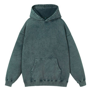 Sudadera con Capucha Personalizada para Hombre, 100% Algodón Vintage Lavado, de Alta Calidad, Estilo Holgado, Lavado Ácido, Tinte Liso para Invierno - Product Image 2