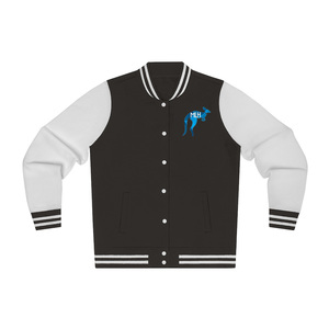 Veste Letterman pour homme, automne-hiver, style vintage, col montant, logo personnalisable sur le devant, 100% coton, séchage rapide, respirante - Product Image 3