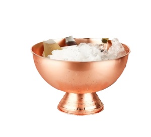 Copas de Hielo para Champán, Diseño Único, Metal Plateado en Cobre, con Base Redonda, Enfriador de Vino para Cerveza y Refrescos, Ecológico, para Fiestas y Bares - Product Image 2