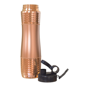 Modern Copper <b>Water</b> <b>Bottle</b> Greatest Quality Metal Copper <b>Water</b> <b>Bottle</b> Maroon & Lightweight Health Benefits For <b>Gym</b> Office & Home - Product Image 6