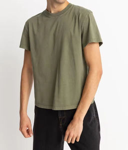 Camiseta deportiva personalizada de manga larga para gimnasio y Fitness para hombre, 95% algodón de alta calidad, 5% elastán, cuello redondo, dobladillo curvo blanco liso, gimnasio para hombre - Product Image 2