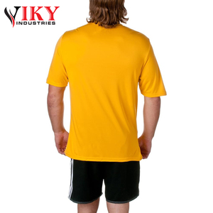 Col rond style jaune couleur bonne vente faire propre meilleur fournisseur chemise en nylon à manches courtes logo personnalisé par VIKY INDUSTRIES - Product Image 2