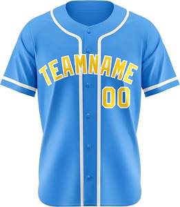 Baseball Uniform Men'S sublimation Baseball Jerseys <b>Button</b> <b>Up</b> <b>Shirts</b> - Product Image 1