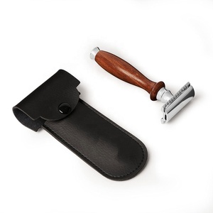 Rasoir à double tranchant sur mesure, nouveau design, pour rasage humide, pour hommes, soin de la gorge, durable, réutilisable, en bois et acier inoxydable - Product Image 5