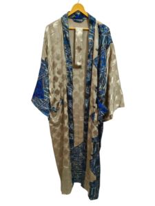 Camisa de Playa, Kimono de Seda para Mujer, Multicolor, Suave, Ropa de Casa, Blusa de Seda Multicolor, Kimono Corto Tipo Túnica - Product Image 6