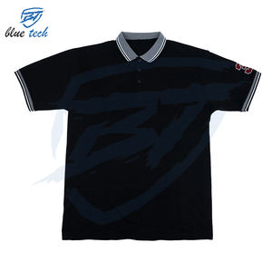 100% algodón de alta calidad bordado liso Stock camiseta con etiqueta privada logotipo personalizado patrón sólido hombre Polo camiseta - Product Image 4