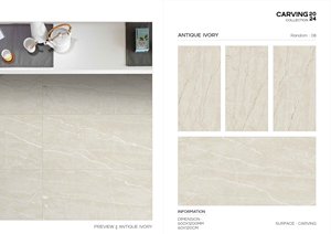 Carreaux d'or pur en carreaux de sol émaillés semi-porcelaine de 600x1200 cm avec sculpture en or, idéaux pour créer des intérieurs élégants. - Product Image 2