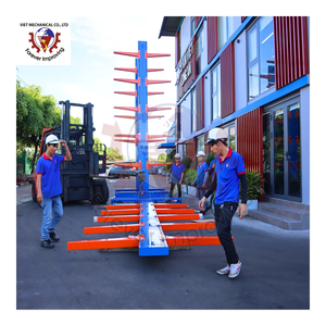 Heavy Duty Mechanical Cantilever <b>Racks</b> Blue Steel Powder Coated Adjustable Single Sided Corrosion Protection Storage System - Product Image 3