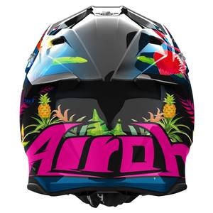 Casque de moto Airoh Twist 3 Amazonia en fibre de carbone, finition brillante, unisexe, style course classique, visière taille XS/S, état neuf - Product Image 3