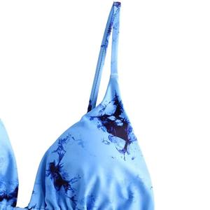 เซ็ตบิกินี่สีพื้นเซ็กซี่สำหรับผู้หญิงชุดว่ายน้ำแบบคล้องคอ - Product Image 4