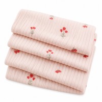 Tela de Pijama 100% Poliéster, Coral Fleece Acanalado, Antibacteriano, Suave, para Ropa de Dormir Femenina