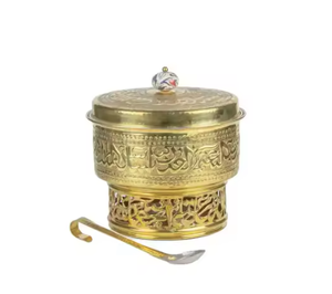 Cazuela de Metal con aspecto de lujo, ollas calientes en la mejor calidad, cazuela de lujo india con tapa colgante, plato de frotamiento, decoración para fiesta de boda - Product Image 4