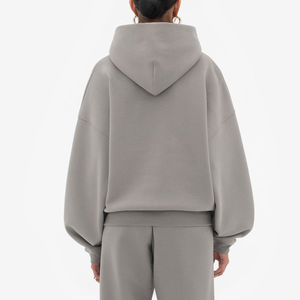 Sweat à capuche personnalisé uni de haute qualité Baggy Blank No String French Terry 100% coton sweat à capuche court et lourd surdimensionné pour hommes - Product Image 6