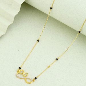 Mangalsutra Cœur Double Infini pour Femme – Pendentif Élégant Cœur Double, Bijoux Indiens Traditionnels, Cadeau de Mariage Tendance - Product Image 1