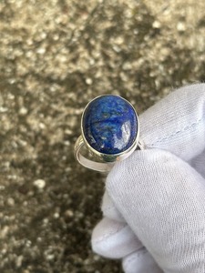 Mehrajudin Gems <b>Lapis</b> <b>Lazuli</b> Sterling Silver Simple Engagement Promise <b>Ring</b> Bezel Setting Third Party Appraisal Small Size - Product Image 6