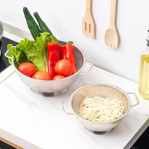 Premium Quality Stainless Steel Colander <b>Strainer</b> for Washing Rice Fruits Vegetables Grains <b>Strainer</b> Drainer Bowl with Handle - Product Image 1