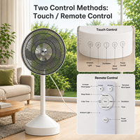 Kipas Meja Digital Pintar Plastik 70W dengan Remote Control, Kontrol Aplikasi, 3 Kecepatan, Timer 3/6/9 Jam, Lampu LED, untuk Rumah Tangga