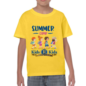 เสื้อยืดเด็กคอกลมแขนสั้นผ้าคอตตอน100% พิมพ์โลโก้ออกแบบได้ตามต้องการของขวัญสำหรับเด็กแบบลำลอง - Product Image 4