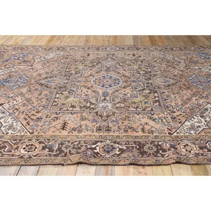 Turkish Oversize Rug, 9.8x12.6 ft Vintage Rug, <b>Brown</b> Rug <b>Wool</b> Rug - Product Image 3