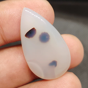 Cabochon en agate blanche naturelle du Montana pour bijoux de haute qualité - Product Image 1